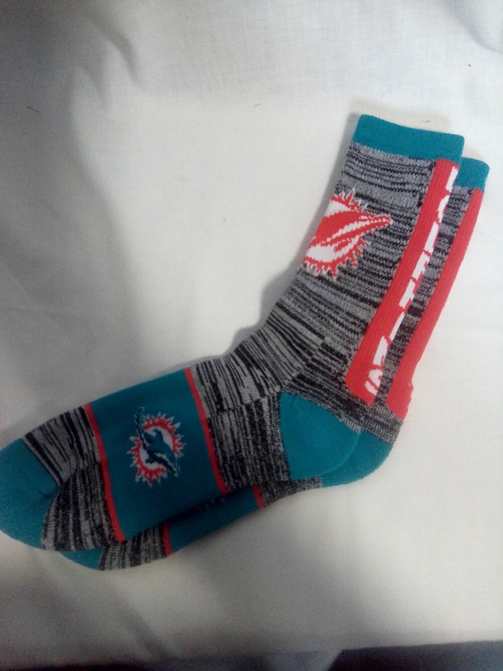 NFL Miami Dolphins socks Mens Large NWOT